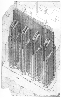 FRANK LLOYD WRIGHT, THE NATIONAL LIFE INSURANCE BUILDING, CHICAGO, ILLINOIS, 1924