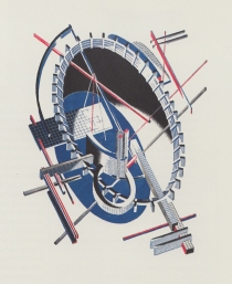 Iakov Chernikhov, Fantasy no.40, complex architectural invention, 1933